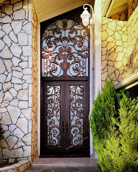 Hover Double Entry Scroll Pattern Iron Doors Universal Iron Doors