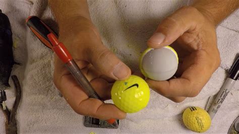 Whats Inside A Golf Ball How To Open Then Carving Youtube