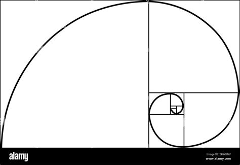 Golden Ratio spiral. Mathematical formula to guide designers for