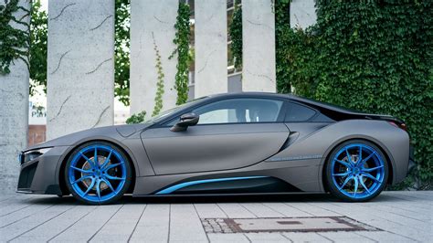 Bmw I8 Wrapped In Matte Gray Gets One Off Photo Session Bmwcoop Bmw I8 Luxury Car Rental