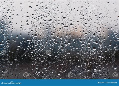 water drops on glass stock image image of blue condensation 27441735