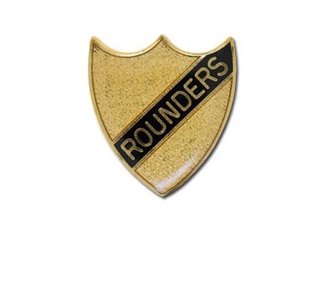 Rounders Small Enamelled Stripe Shield Badge
