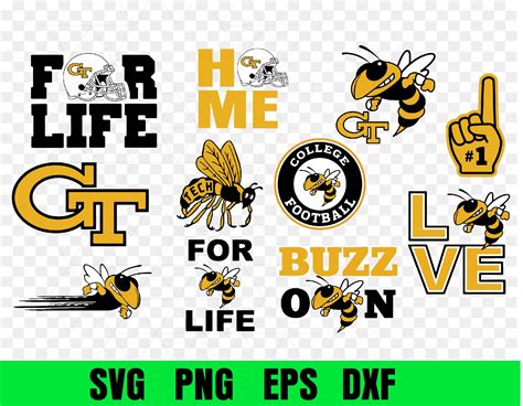 Buzz Ogn Georgia Tech Yellow logo, bundle logo, svg, png, ep - Inspire
