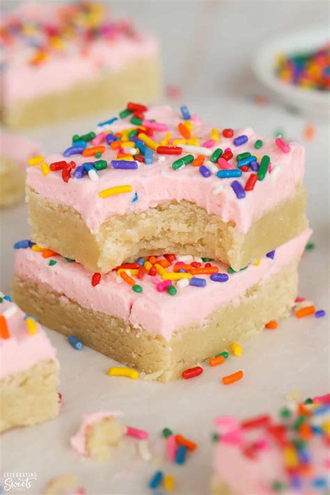 Sugar Cookie Bars Soft Baked Celebrating Sweets