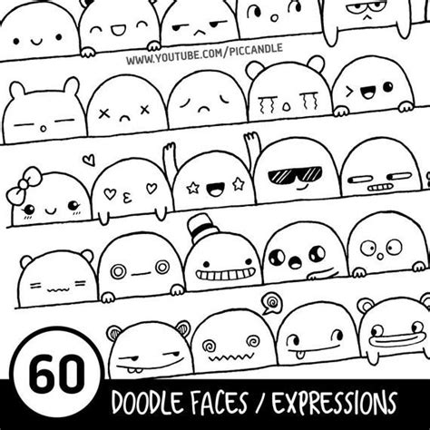 These 60 Cute Doodle Facesexpressions Practice Sheets Are Great For