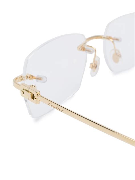 Cartier Eyewear Ct0069o Rectangular Frame Glasses Farfetch