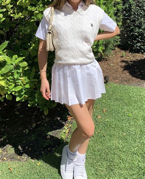 Follow Me For More🌷 Preppy Outfits Tennis Skirt Outfits Tennis Skirt Outfit