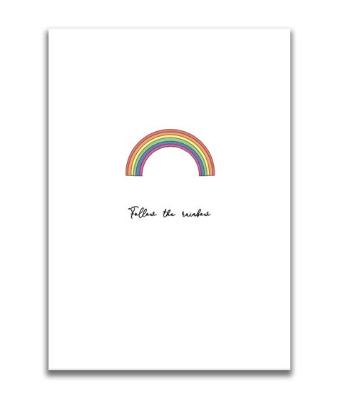 Follow The Rainbow A4 Digital Print Printable Instant Etsy