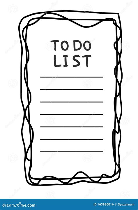 To Do List Template Blank Vector Illustration Stock Vector Illustration Of Education