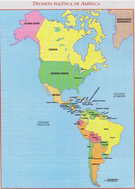 El Mapa Del Continente Americano Político Imagui