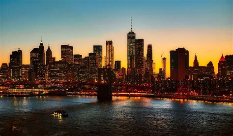 Free Photo Cityscape Manhattan Bridge New York City