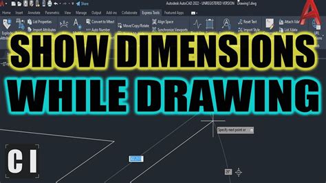 Autocad How To Show Dimensions While Drawing Using Dynamic Input 2
