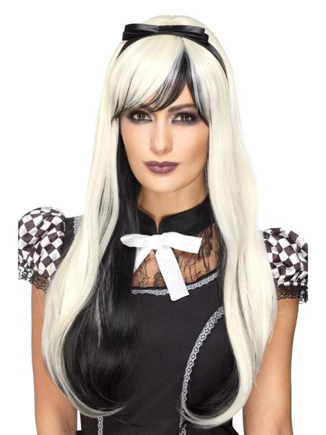 26 Blonde And Black Gothic Alice Deluxe Women Adult Halloween Wig