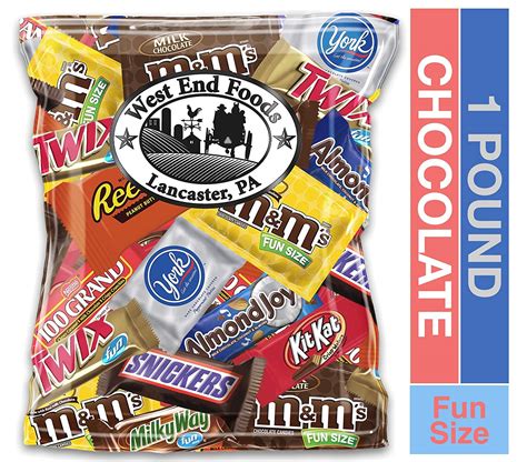 Fun Sized Bulk Chocolate Candy Bag 1 Pound Filled With M