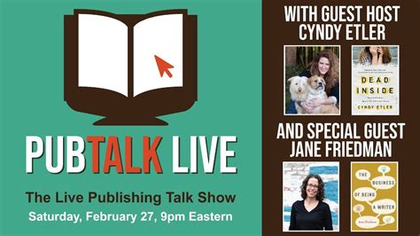 PubTalk Live 2 27 21 With Cyndy Etler And Jane Friedman YouTube