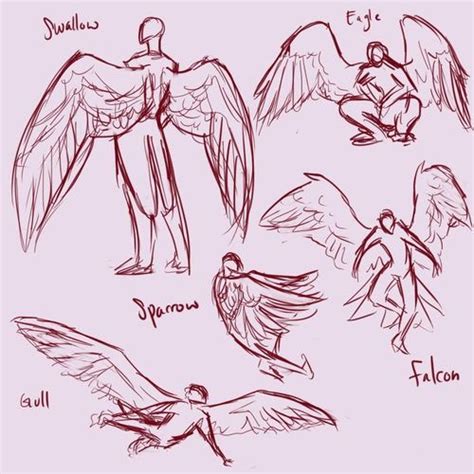 Winged Person Angel Drawing Reference Angel Painting Ideas