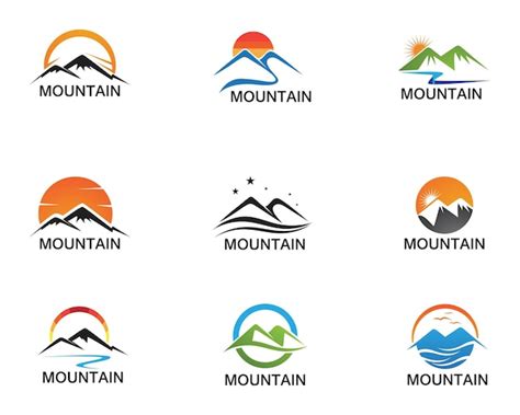 Premium Vector Minimalist Landscape Mountain Logo Design Inspirations