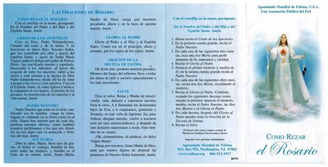How To Pray The Rosary In Spanish Printable