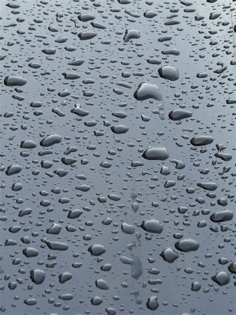 Hd Wallpaper Water Drops Raindrop Wet Shine Auto Paint Black