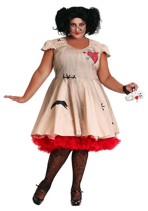 Womens Plus Size Voodoo Doll Costume