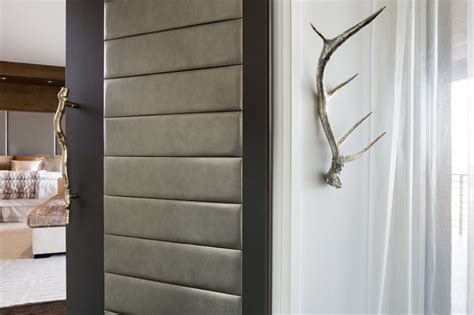 Las Vegas Modern Home Modern Solid Wood Door With Leather Modern