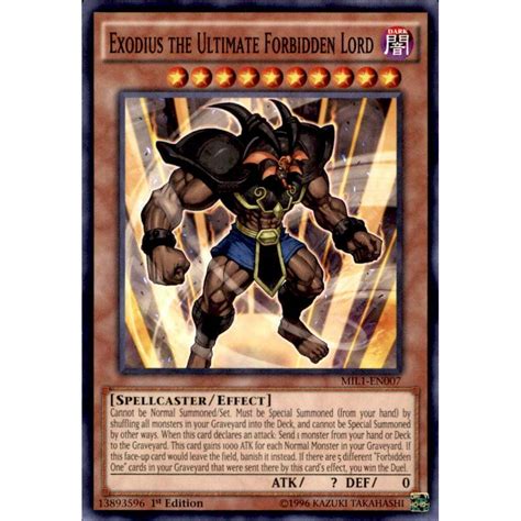 Yugioh Millennium Pack Exodius The Ultimate Forbidden Lord Mil1 En007
