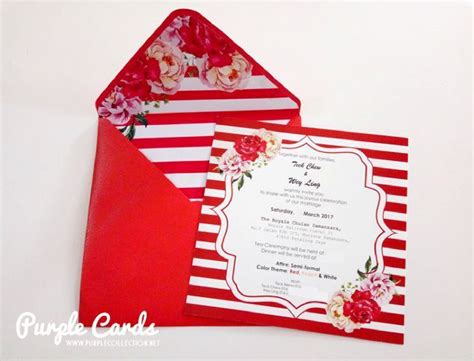 Major highways such as the east coast expressway, highway 3 through these road links, kuantan is connected to towns and cities such as pekan, kuala. Red Stripes Wedding Card