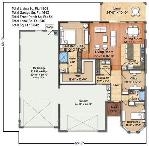 House Floor Plans With Attached Rv Garage 6 Images Easyhomeplan