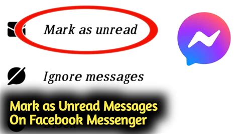 How To Mark As Unread Messages On Facebook Messenger Youtube
