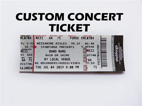 Printable Fake Concert Tickets Printable Blank World