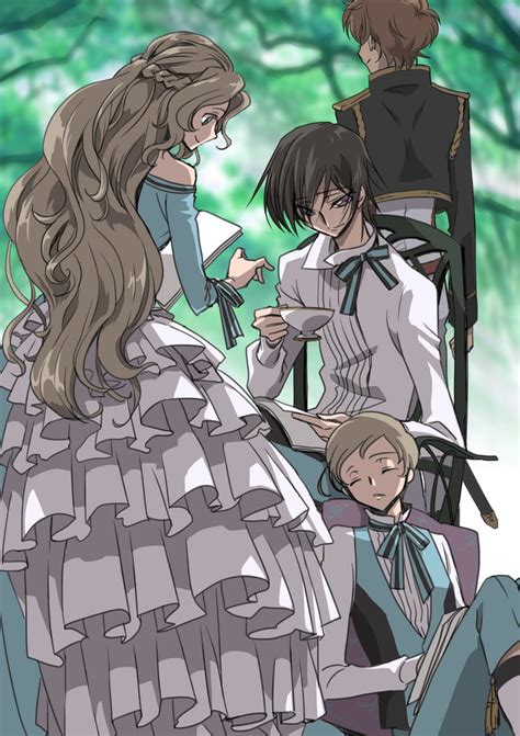 Lelouch Vi Britannia Kururugi Suzaku Nunnally Vi Britannia And Rolo