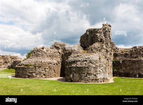 England Pevensey Castle Norman Castle Built Within Roman Saxon Shore