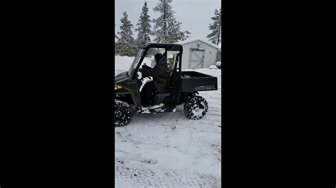 Snow Plowing With The Polaris 570 Rzr Youtube