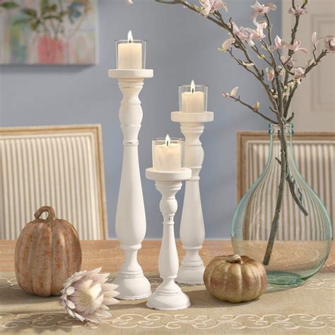 3 Piece Tabletop Candlestick Set In 2020 Elegant Home Decor Chic Home Decor Shabby Chic Homes