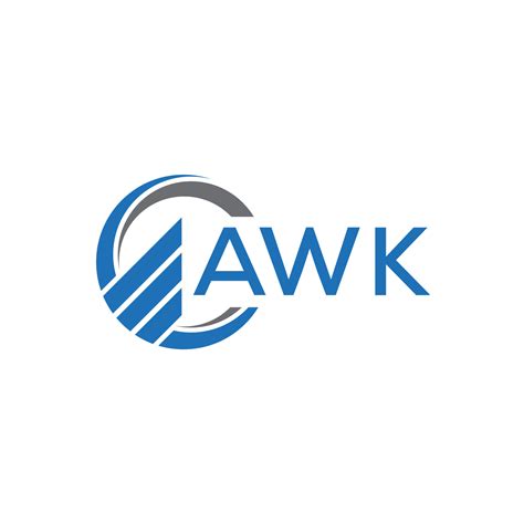 Awk Flat Accounting Logo Design On White Background Awk Creative