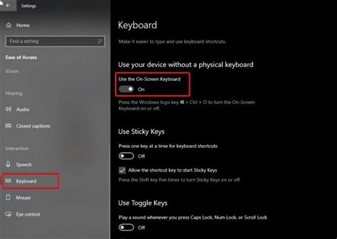 How Enabledisable On Screen Keyboard In Windows 10 Technoresult