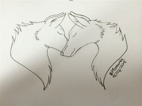 Wolf Couple Sketch By Muramia On Deviantart