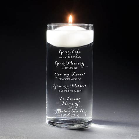 Memorial Vase In Loving Memory Vase Floating Wedding Memorial Candle