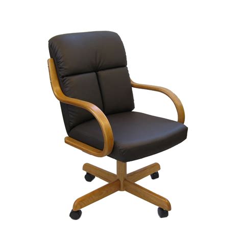 Caster Chair Company C178 Franklin Swivel Tilt Caster Arm Brown