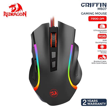 Jual Redragon Griffin M607 Gaming Mouse Rgb Indonesiashopee Indonesia
