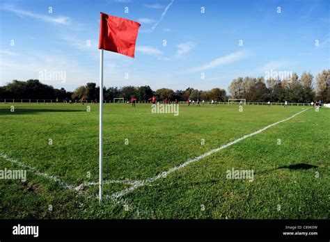 Amateur Football Match At Outwood Road Fields Radcliffe Greater