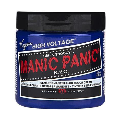 This premium navy blue hair dye for dark hair leaves a midnight blue hue. Manic Panic High Voltage Classic Cream Formula After ...