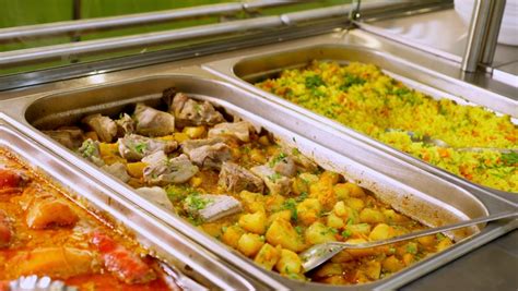Close Up Display Showcase Freshly Prepared Meals Stock Footage Video