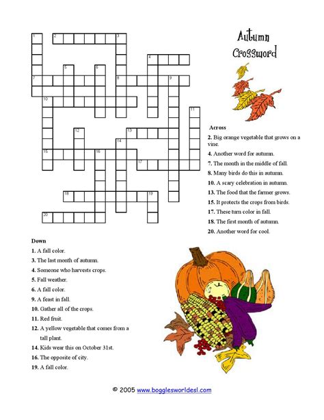 Bovenbouw Autumn Crossword By Leerteamengels Issuu