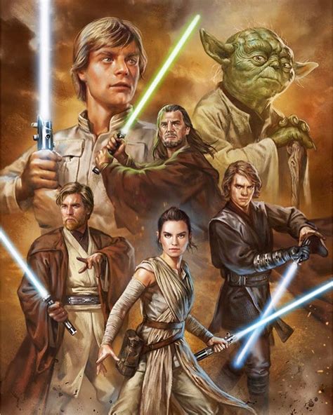 The Jedi Masters Star Wars Poster Star Wars Film Star Wars Jedi Star