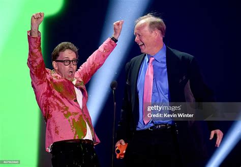 Actors Tom Kenny And Bill Fagerbakke Accept Award For Favorite News