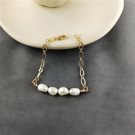 Pearl Gold Plating Bracelets Baroque Irregular Pearls Bracelets