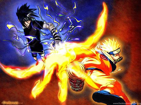 Naruto Vs Sasuke Dual Monitor Wallpaper Posted By John Walker