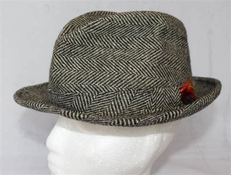 Vintage Mens Gray Tweed Fedora By Richman Brothers 700 Fussy Tailors