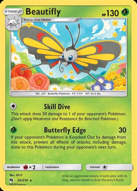 Beautifly Sm8 26 Pokémon Card Database Pokemoncard